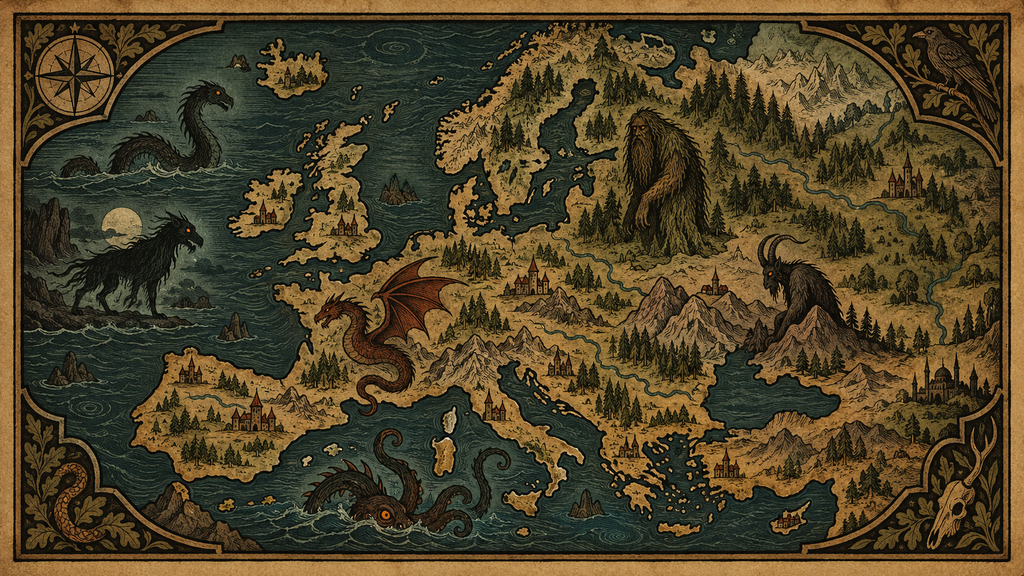 European cryptid map